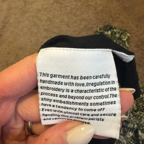 Rococo Sand x Revolve Flora High Low Maxi Dress Green Black Gold Floral M - Picture 8 of 14